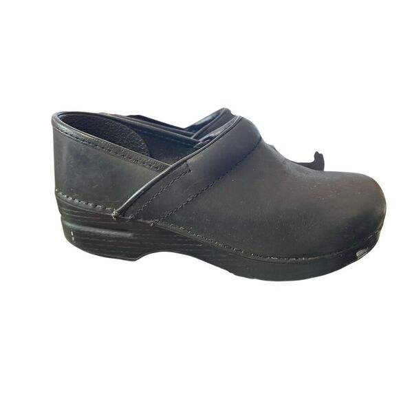 Dansko oiled black clog Sz 38 - Picture 2 of 8